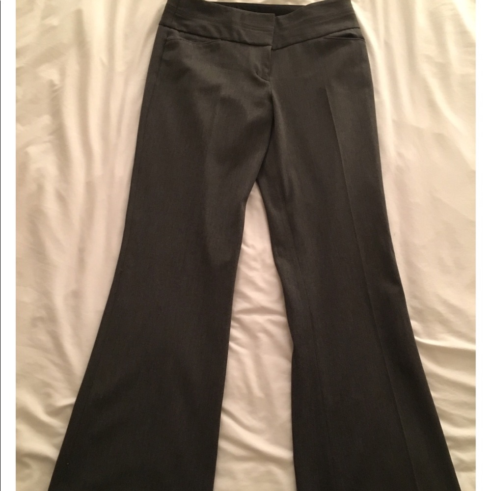Wide flare grey dress pants